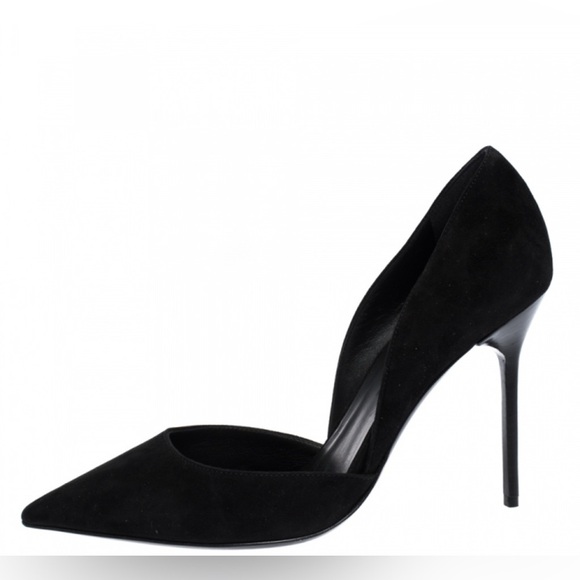 BURBERRY Virna 105 Black Suede Classic Pumps Heels 36 - Picture 1 of 15